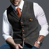 Heren gilet met knoopsluiting voor herfst