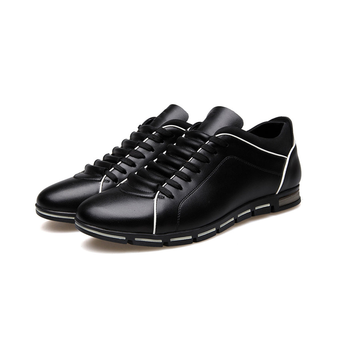 SANJIN leren zomersneakers voor heren van ademend leer met comfortabele pasvorm en stijlvolle, moderne uitstraling.