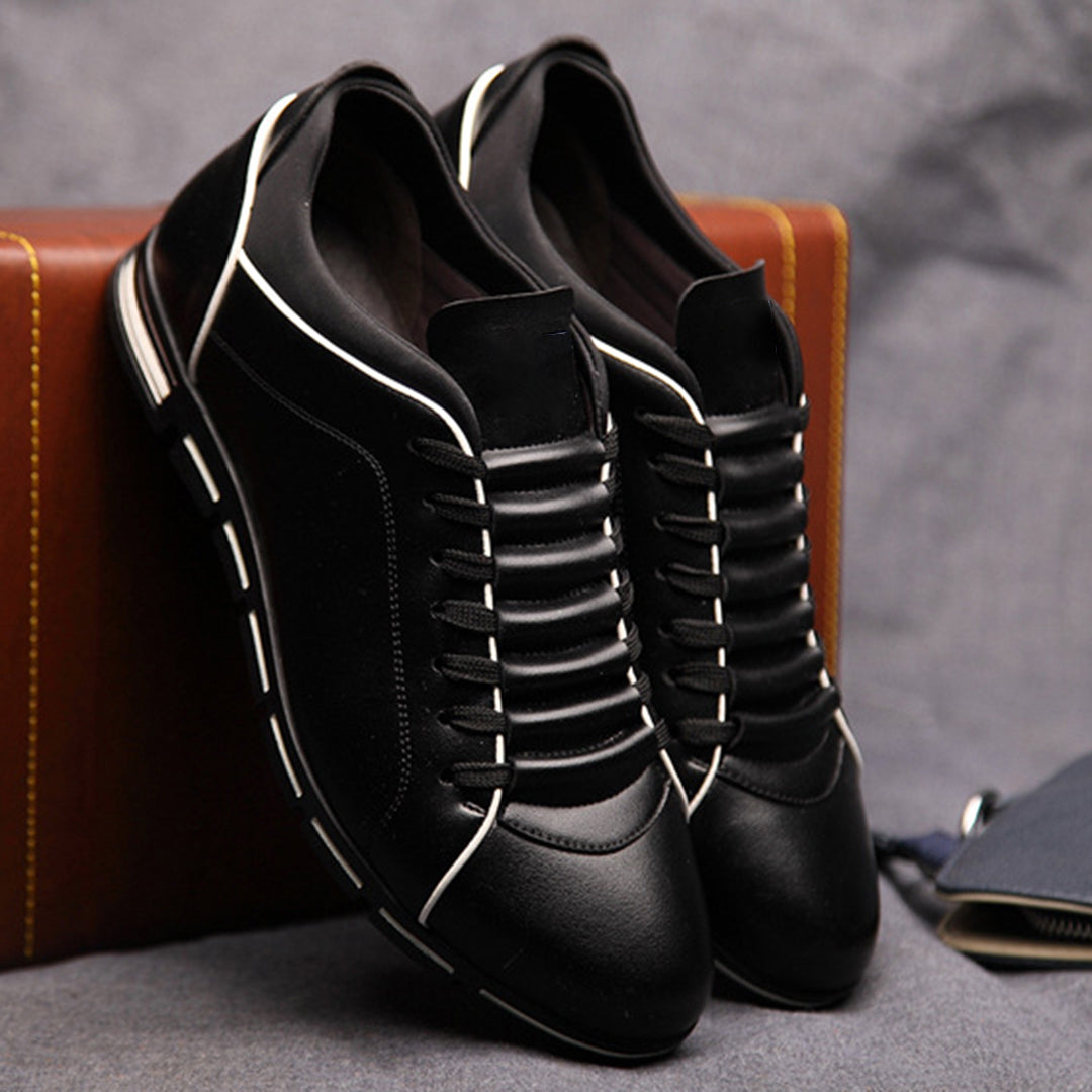 SANJIN leren zomersneakers voor heren van ademend leer met comfortabele pasvorm en stijlvolle, moderne uitstraling.