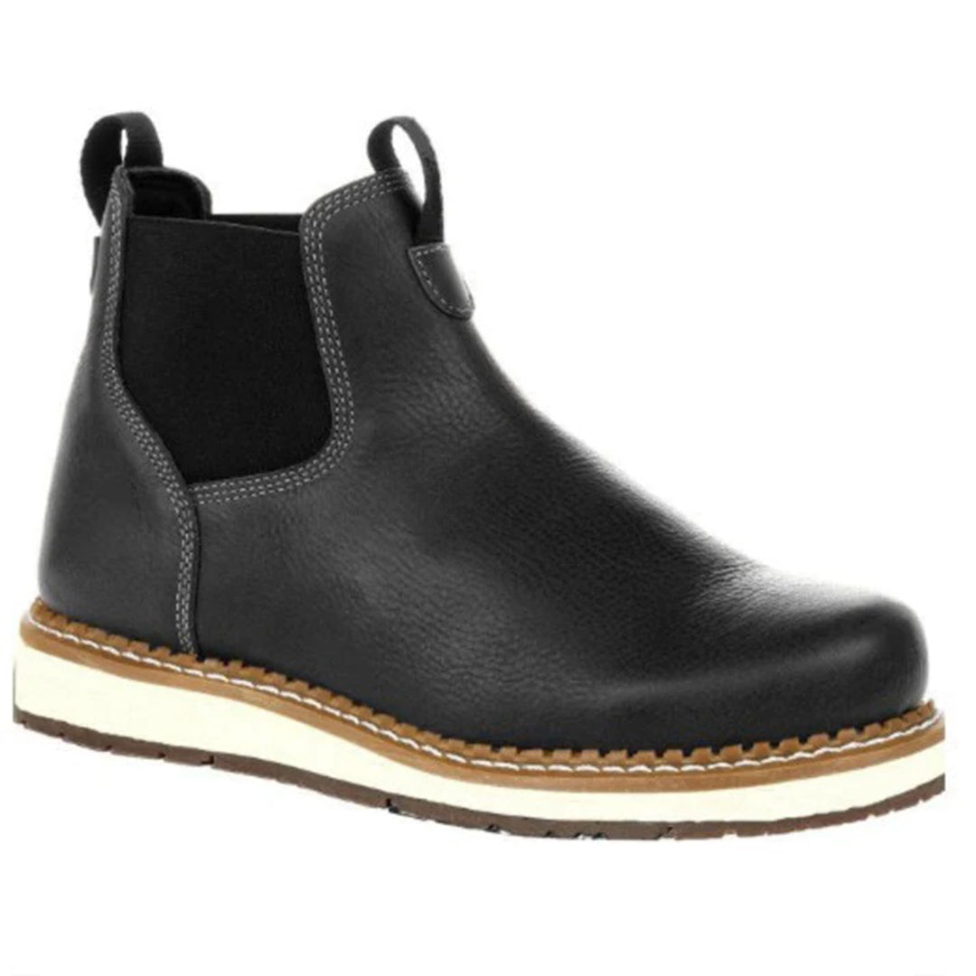 ANDREW heren Chelsea wedge boots voor de zomer van soepel leer met ademend interieur, comfortabele pasvorm en stijlvol, modern design.