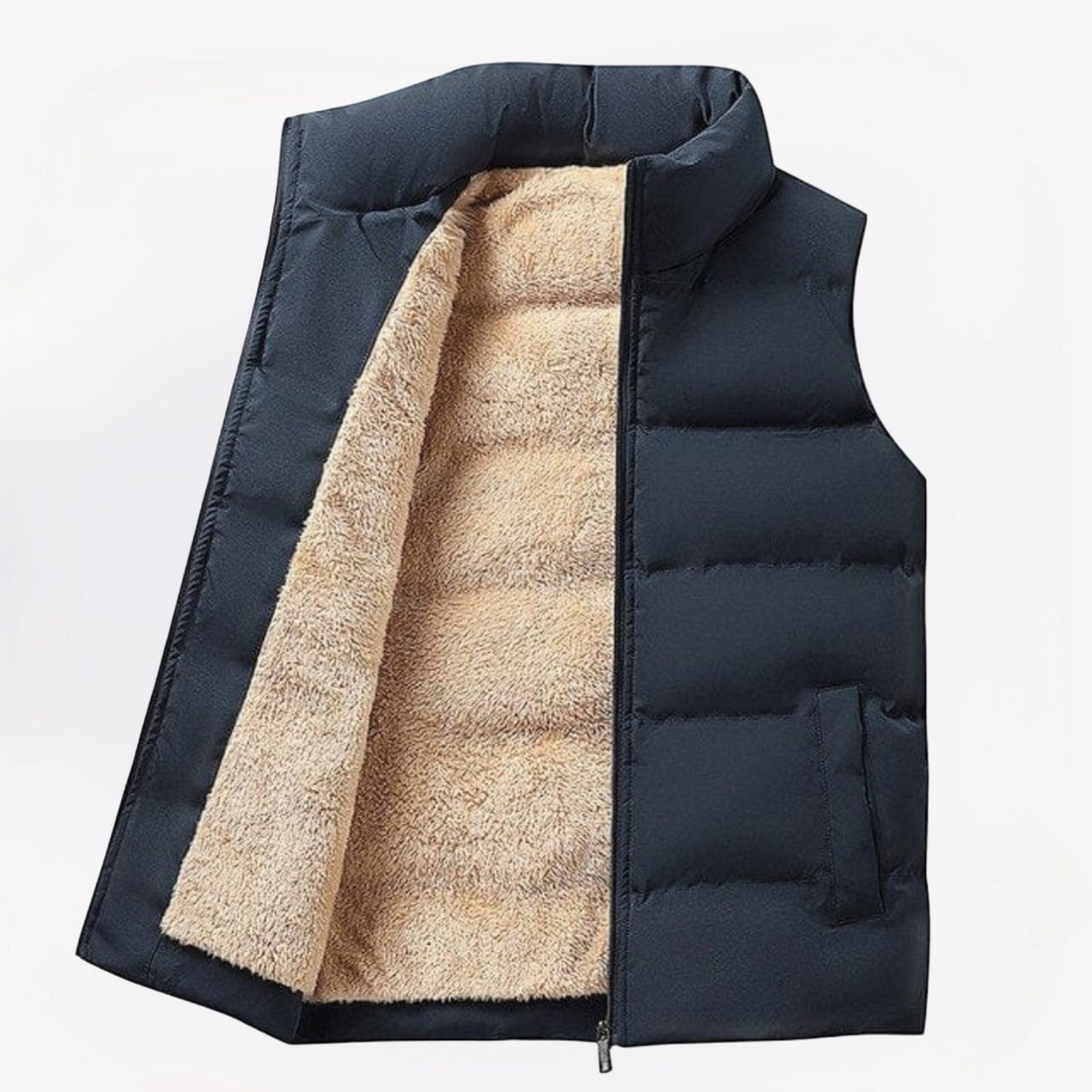 Brian heren gevoerde bodywarmer mouwloos met rits in diverse kleuren – warme isolatie, lichtgewicht en comfortabele pasvorm voor koude dagen.
