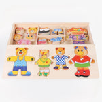 Boris de Beer houten verkleedpuzzel voor kinderen – duurzaam speelgoed, verwisselbare outfits en stimuleert creativiteit en motorische vaardigheden.