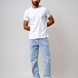 Casual heren denim jeans met losse pasvorm