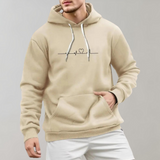 Micha zomerse herenhoodie met hartjesprint – lichtgewicht, ademend materiaal met comfortabele pasvorm en speelse print voor een casual, modieuze look.