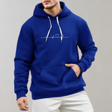 Micha zomerse herenhoodie met hartjesprint – lichtgewicht, ademend materiaal met comfortabele pasvorm en speelse print voor een casual, modieuze look.