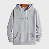 Micha zomerse herenhoodie met hartjesprint – lichtgewicht, ademend materiaal met comfortabele pasvorm en speelse print voor een casual, modieuze look.