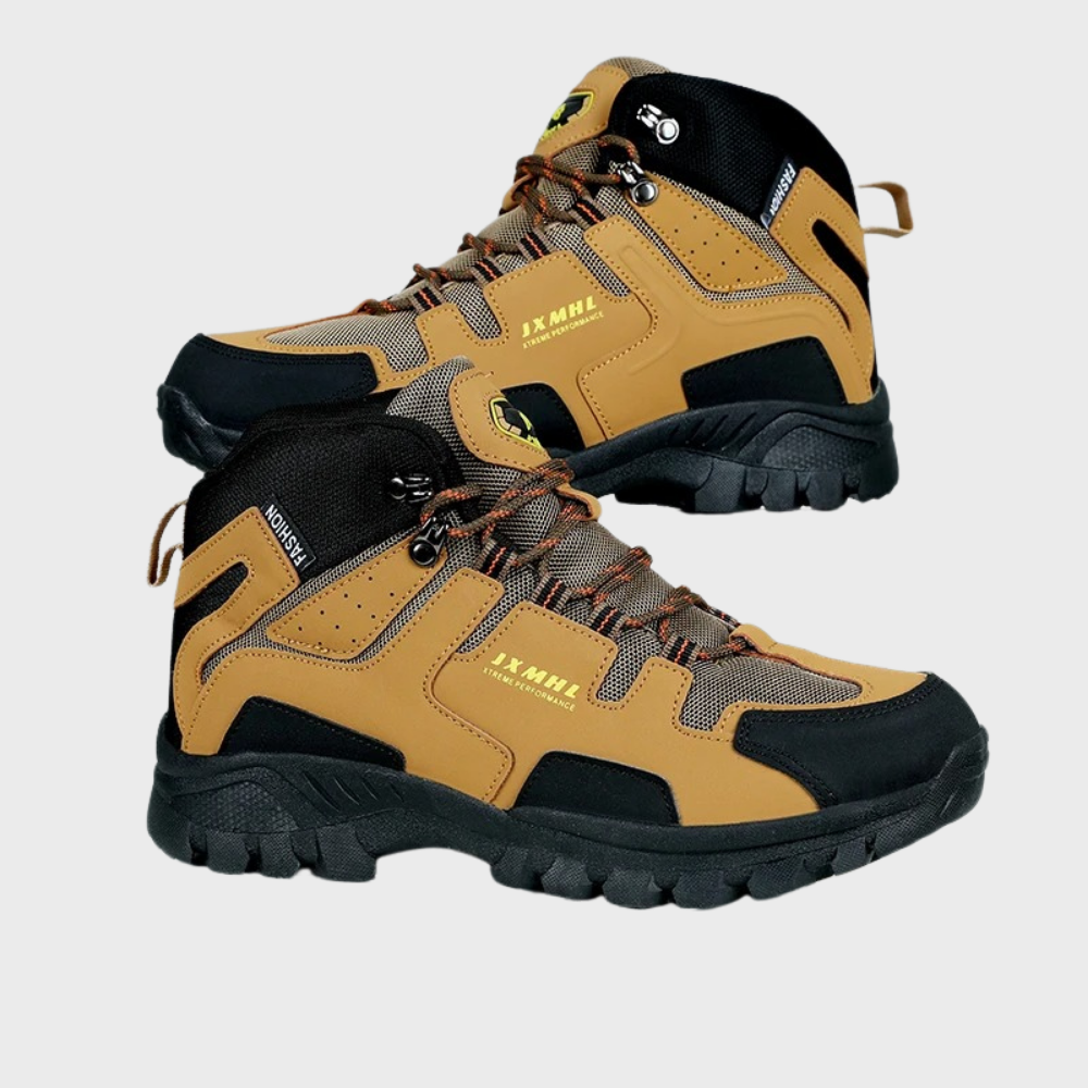 Valdemar comfortabele zomerse wandelschoenen voor mannen van ademend, waterafstotend materiaal met stevige zool en ondersteunende pasvorm.