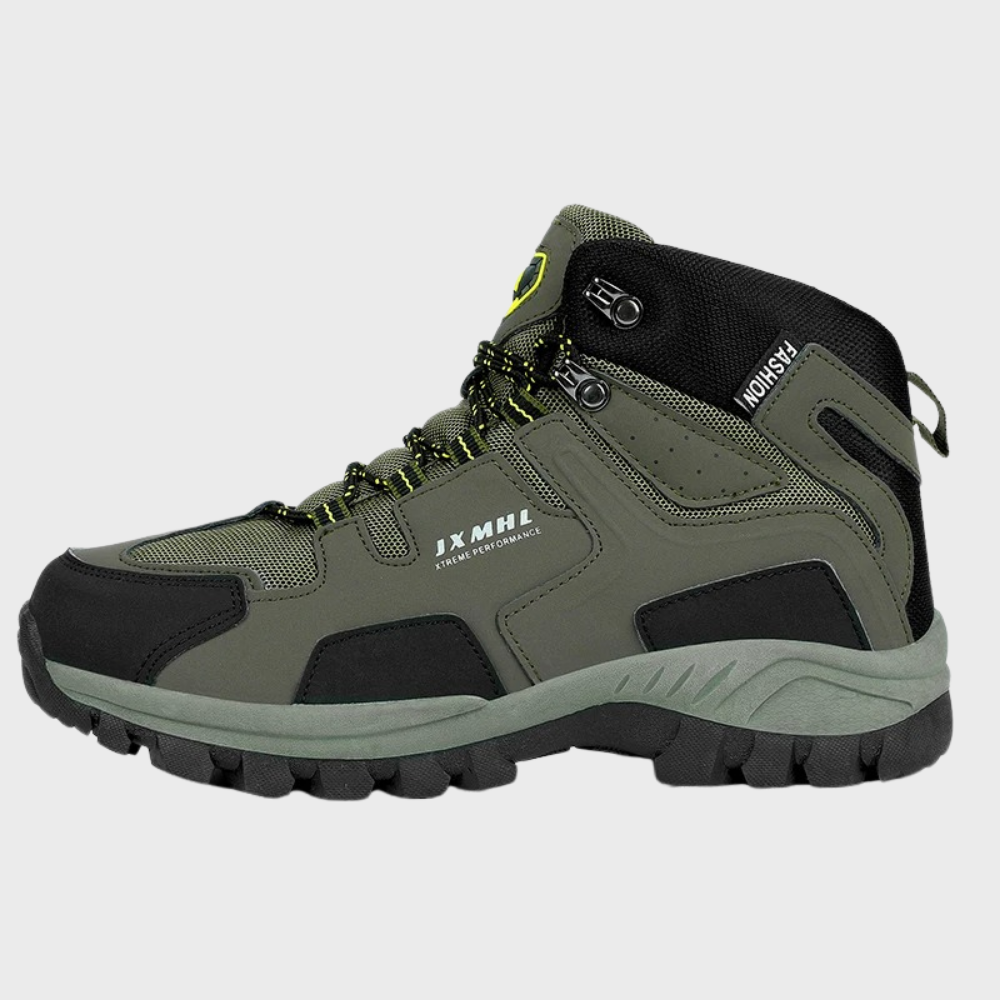 Valdemar comfortabele zomerse wandelschoenen voor mannen van ademend, waterafstotend materiaal met stevige zool en ondersteunende pasvorm.