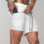Elliot 2-in-1 fitness herenshort – ademend en sneldrogend materiaal met geïntegreerde compressieshort voor optimale ondersteuning en comfort