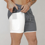 Elliot 2-in-1 fitness herenshort – ademend en sneldrogend materiaal met geïntegreerde compressieshort voor optimale ondersteuning en comfort