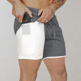 Elliot 2-in-1 fitness herenshort – ademend en sneldrogend materiaal met geïntegreerde compressieshort voor optimale ondersteuning en comfort