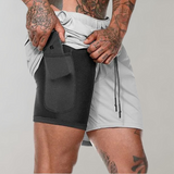 Elliot 2-in-1 fitness herenshort – ademend en sneldrogend materiaal met geïntegreerde compressieshort voor optimale ondersteuning en comfort