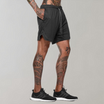 Elliot 2-in-1 fitness herenshort – ademend en sneldrogend materiaal met geïntegreerde compressieshort voor optimale ondersteuning en comfort