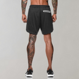 Elliot 2-in-1 fitness herenshort – ademend en sneldrogend materiaal met geïntegreerde compressieshort voor optimale ondersteuning en comfort