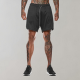 Elliot 2-in-1 fitness herenshort – ademend en sneldrogend materiaal met geïntegreerde compressieshort voor optimale ondersteuning en comfort