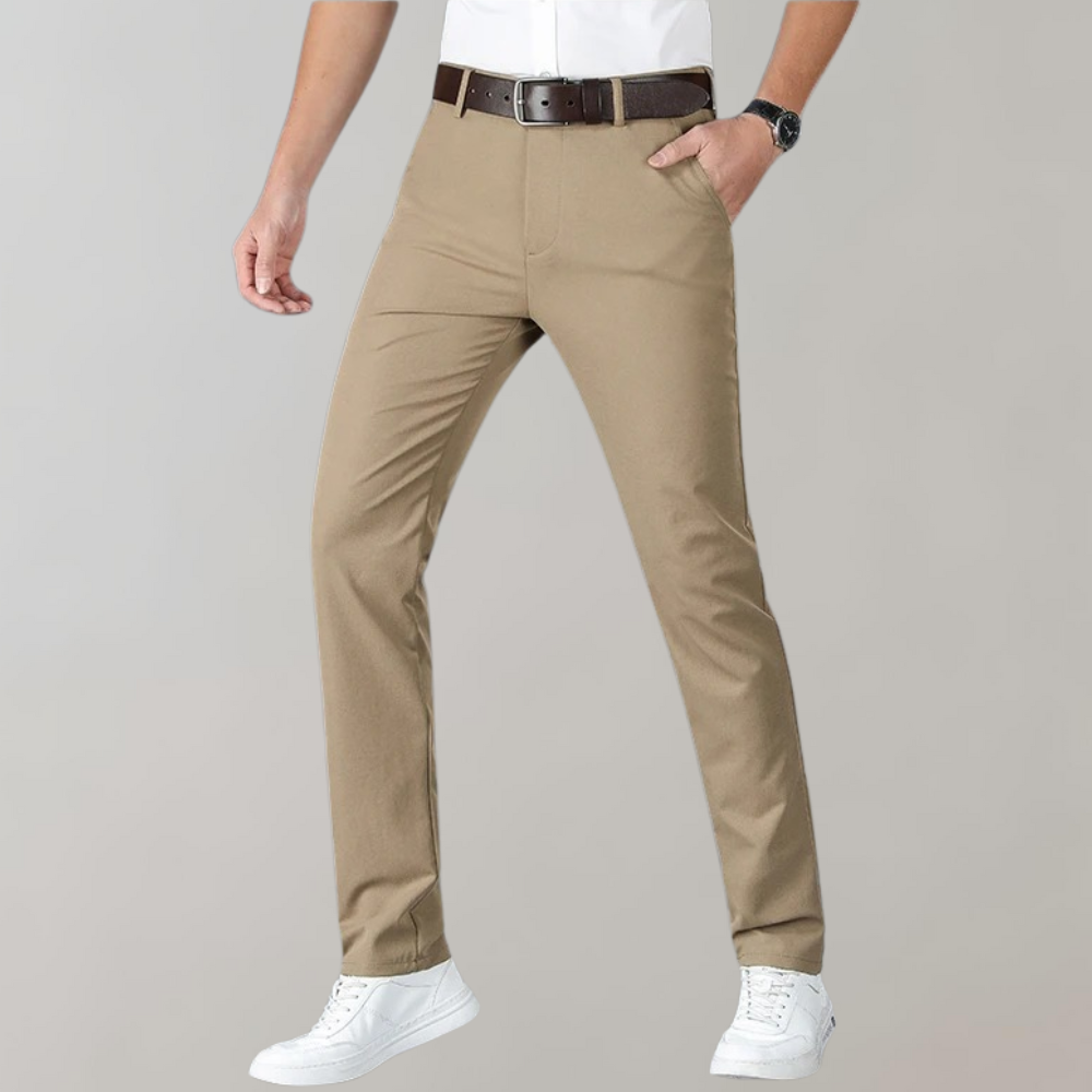 Konrad slimme casual chino voor heren – slanke pasvorm met lichtgewicht katoenmix voor een verzorgde en comfortabele look