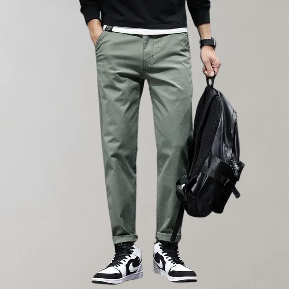 Mads comfortabele heren chino – zachte, ademende stof met moderne slim fit pasvorm, perfect voor casual en zakelijke looks