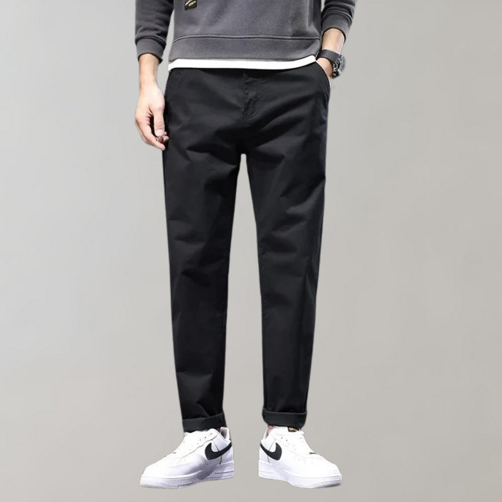 Mads comfortabele heren chino – zachte, ademende stof met moderne slim fit pasvorm, perfect voor casual en zakelijke looks
