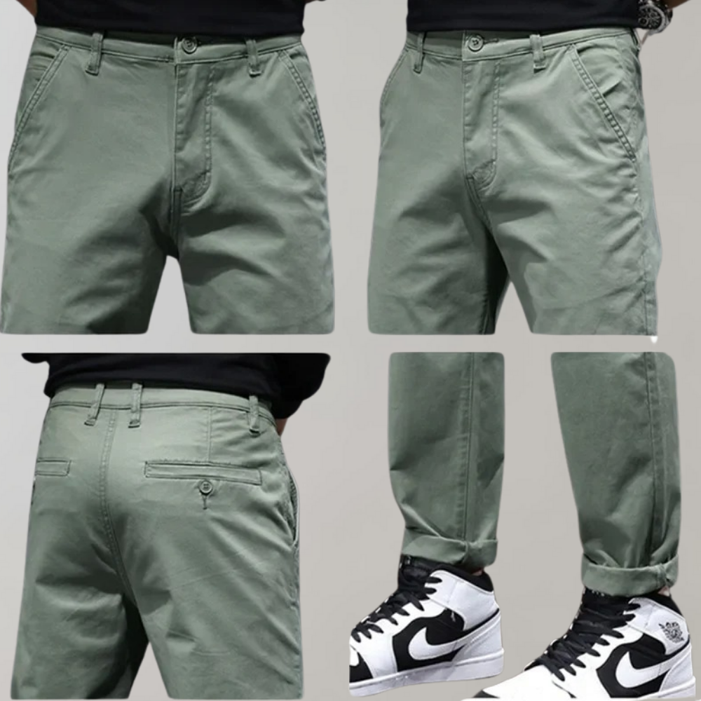 Mads comfortabele heren chino – zachte, ademende stof met moderne slim fit pasvorm, perfect voor casual en zakelijke looks