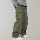 Baggy Cargo Broek van Katoen met Meerdere Zakken