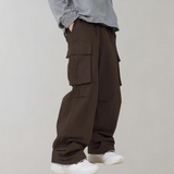 Baggy Cargo Broek van Katoen met Meerdere Zakken