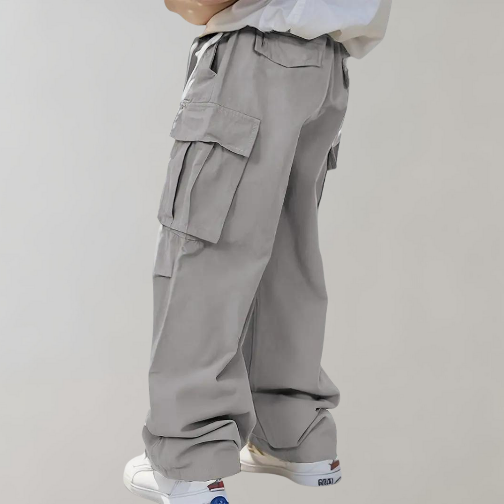 Baggy Cargo Broek van Katoen met Meerdere Zakken