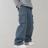 Baggy Cargo Broek van Katoen met Meerdere Zakken