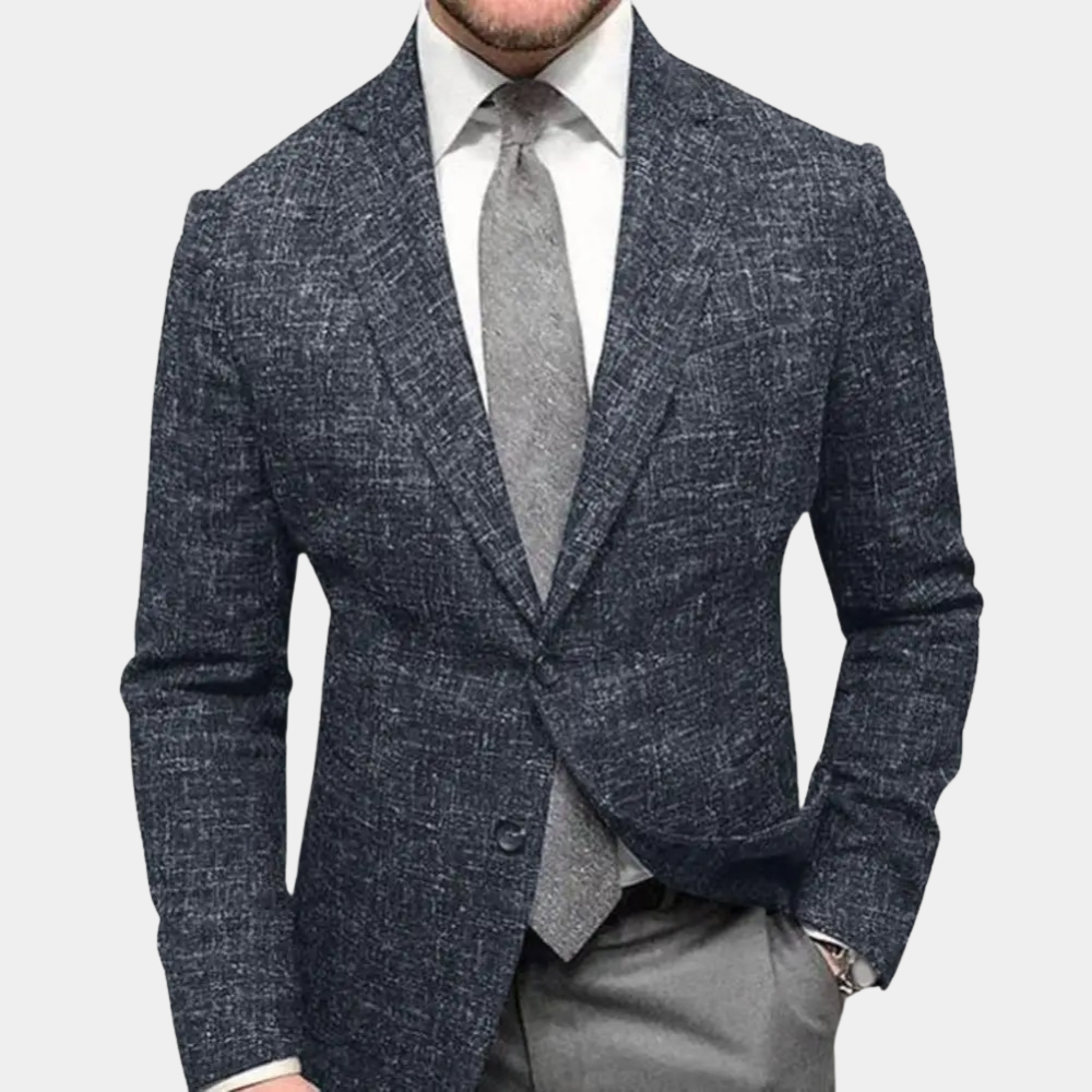 Donald – Regular Fit Heren Blazer – Tijdloze, klassieke blazer voor heren met een regular fit pasvorm. Perfect voor zowel formele als casual gelegenheden, met hoogwaardige materialen en een verfijnde afwerking voor een elegante look.