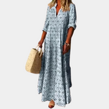 Lange Bohemian Jurk met Print