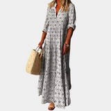 Lange Bohemian Jurk met Print