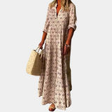 Lange Bohemian Jurk met Print