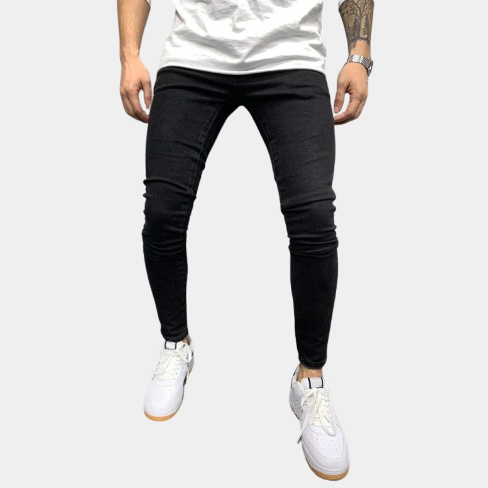 Darrell casual skinny herenbroek – slanke pasvorm van zachte, rekbare stof voor een moderne en comfortabele look