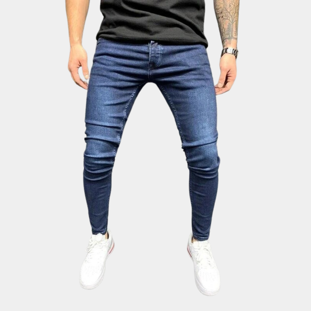 Darrell casual skinny herenbroek – slanke pasvorm van zachte, rekbare stof voor een moderne en comfortabele look