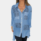 Elizah - Stijlvol Zomers Damesshirt met Letterprint – Licht en Comfortabel Shirt voor Casual Zomerlooks en Trendy Combinaties.