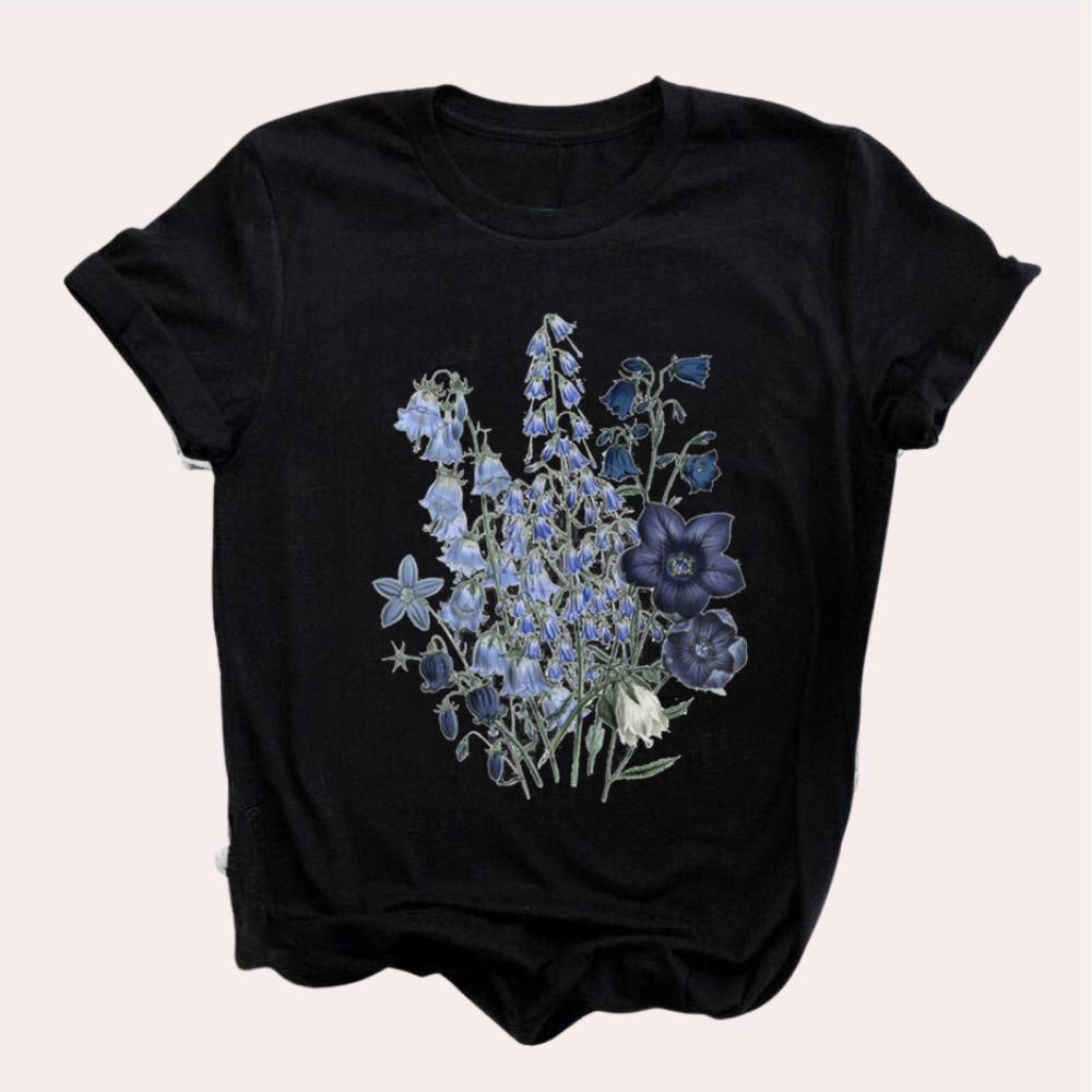 Mirielle - Zomers Dames T-shirt met Decoratieve Print – Comfortabel en Stijlvol Shirt voor Casual Looks en Zonnige Dagen.