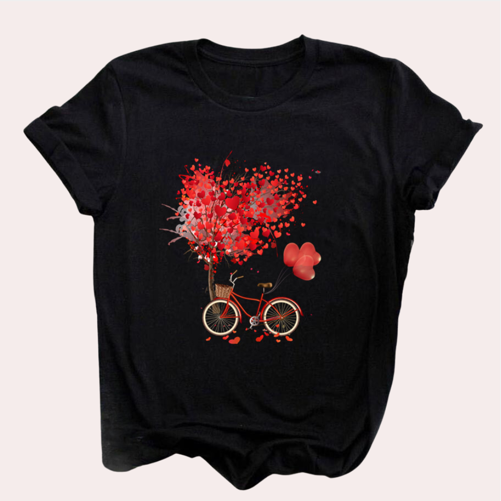 Mirielle - Zomers Dames T-shirt met Decoratieve Print – Comfortabel en Stijlvol Shirt voor Casual Looks en Zonnige Dagen.