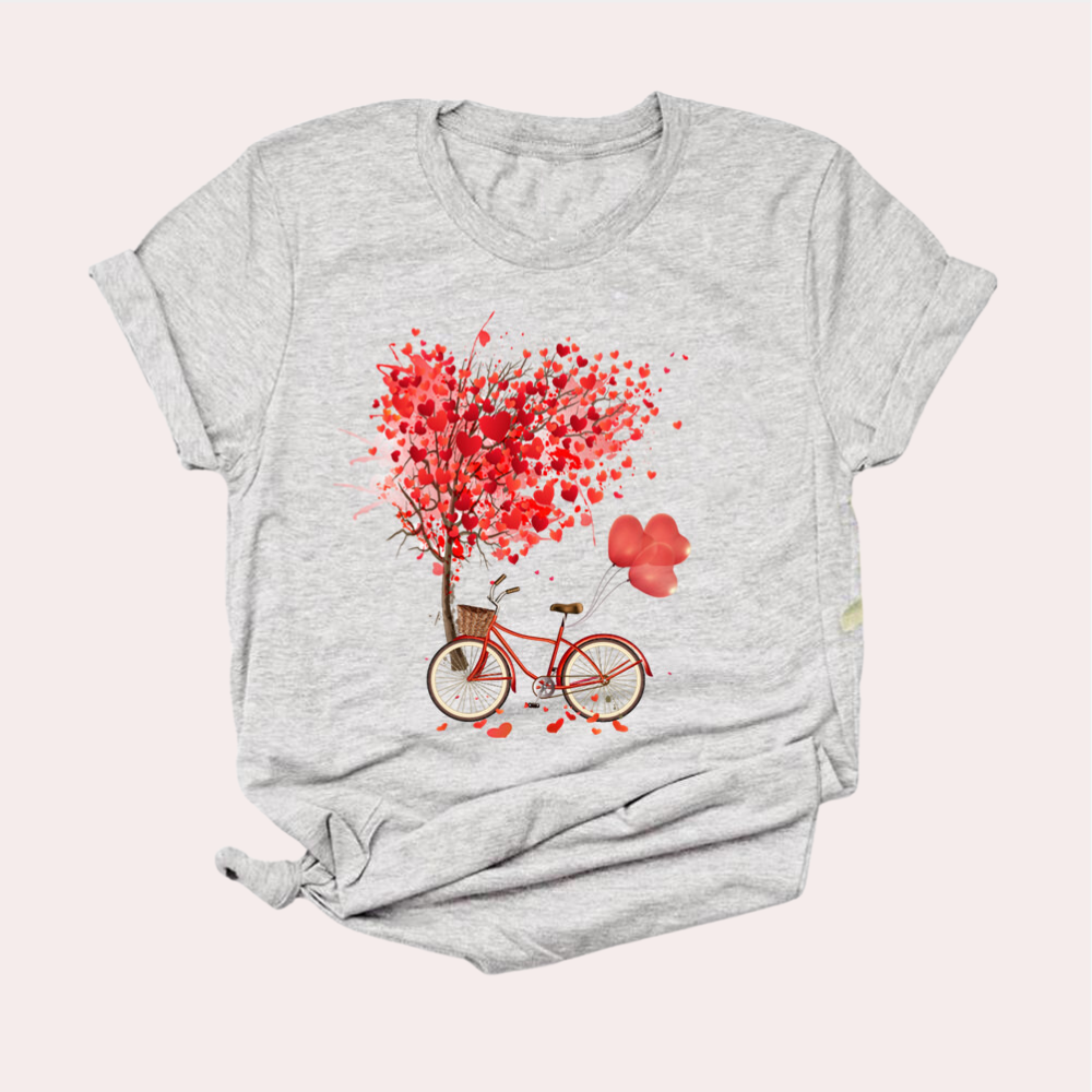 Mirielle - Zomers Dames T-shirt met Decoratieve Print – Comfortabel en Stijlvol Shirt voor Casual Looks en Zonnige Dagen.