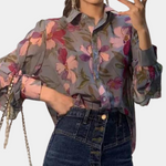 Ibbie - Gebloemde damesblouse – Elegante blouse met kleurrijk bloemenpatroon, perfect voor een frisse en stijlvolle look, geschikt voor casual of chique gelegenheden.