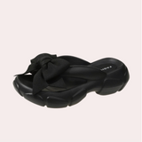 Abby - Elegante zomerse damesslippers met decoratief lint en comfortabele zool, ideaal voor casual en stijlvolle outfits.