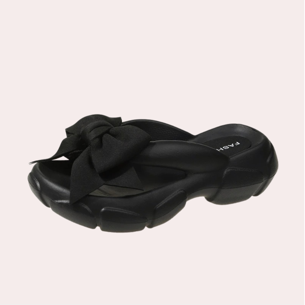 Abby - Elegante zomerse damesslippers met decoratief lint en comfortabele zool, ideaal voor casual en stijlvolle outfits.