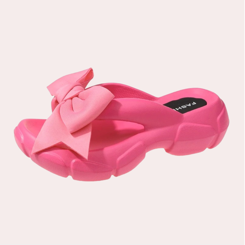 Abby - Elegante zomerse damesslippers met decoratief lint en comfortabele zool, ideaal voor casual en stijlvolle outfits.