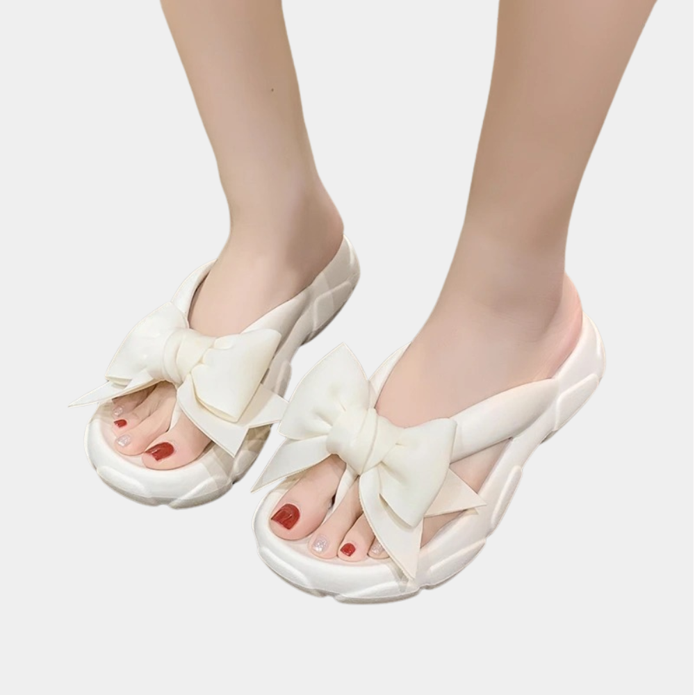 Abby - Elegante zomerse damesslippers met decoratief lint en comfortabele zool, ideaal voor casual en stijlvolle outfits.