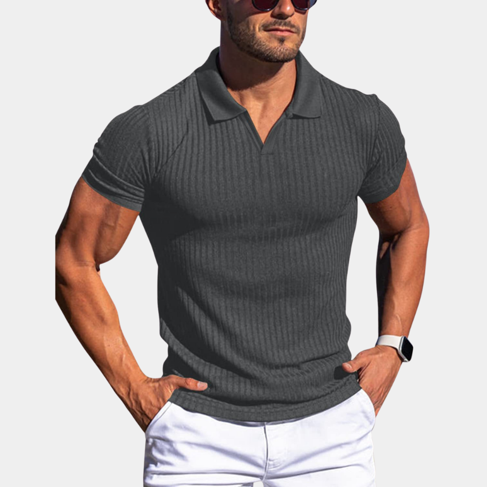 Adolf - Heren getailleerd poloshirt – Stijlvol en goed passend poloshirt voor heren, met een moderne snit voor een chique en verfijnde look, perfect voor casual en semi-formele gelegenheden.
