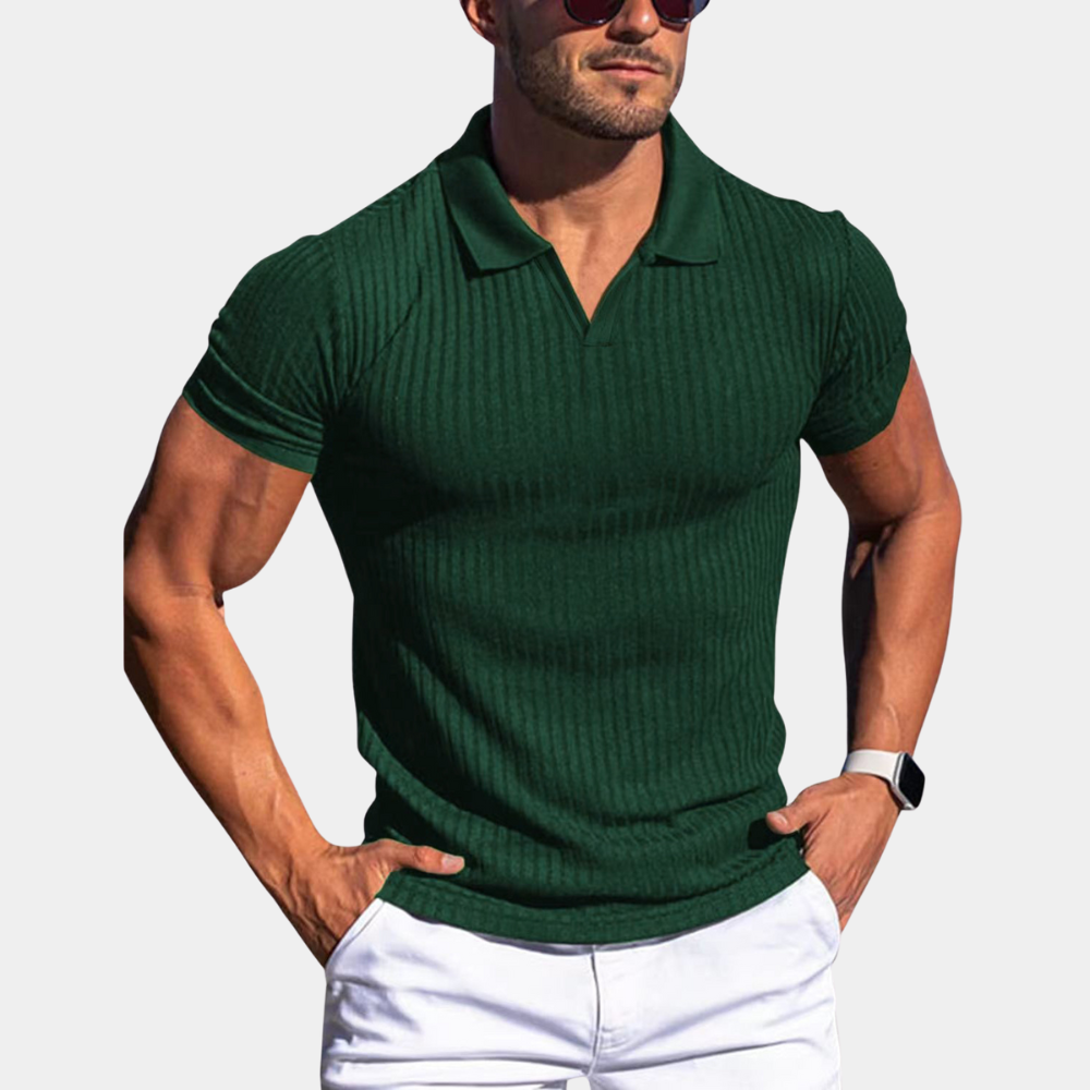 Adolf - Heren getailleerd poloshirt – Stijlvol en goed passend poloshirt voor heren, met een moderne snit voor een chique en verfijnde look, perfect voor casual en semi-formele gelegenheden.