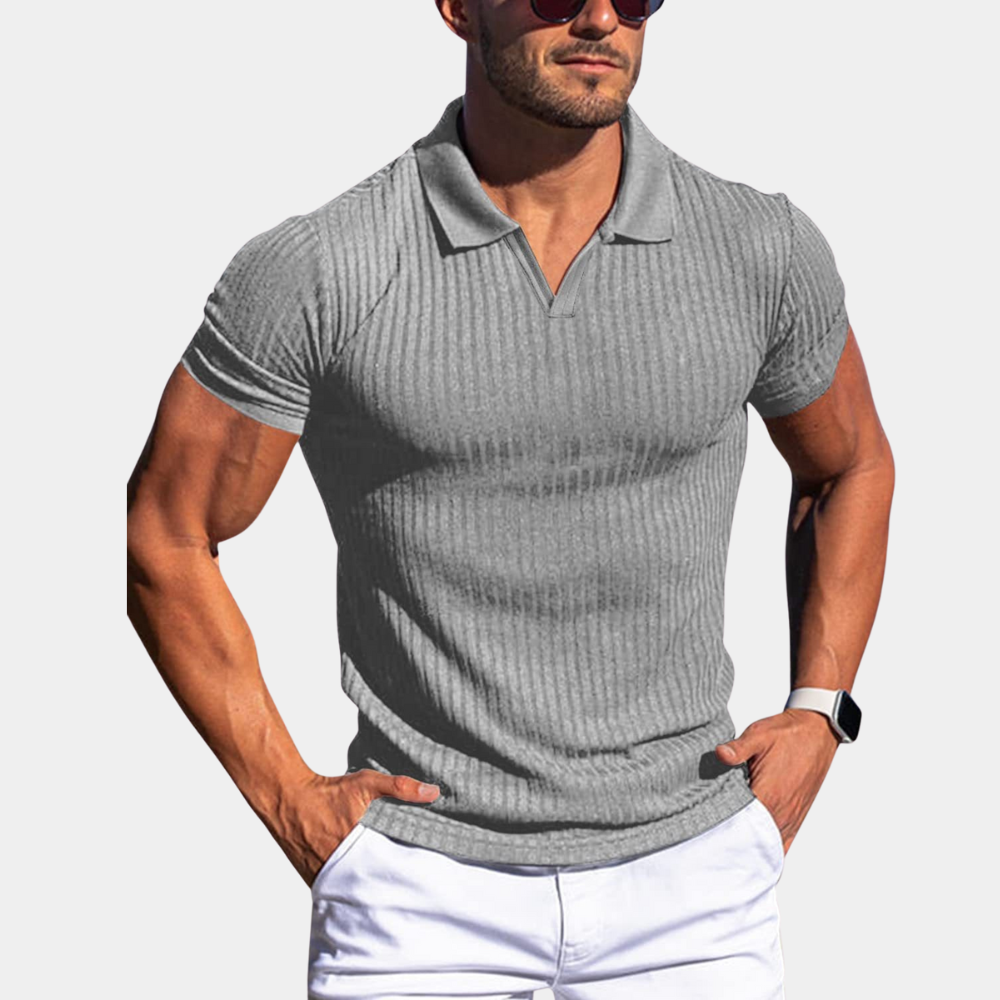 Adolf - Heren getailleerd poloshirt – Stijlvol en goed passend poloshirt voor heren, met een moderne snit voor een chique en verfijnde look, perfect voor casual en semi-formele gelegenheden.