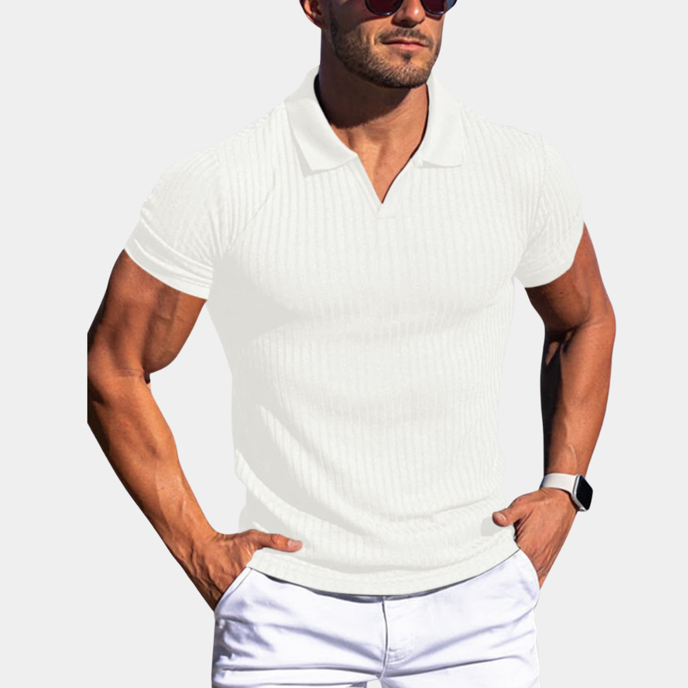 Adolf - Heren getailleerd poloshirt – Stijlvol en goed passend poloshirt voor heren, met een moderne snit voor een chique en verfijnde look, perfect voor casual en semi-formele gelegenheden.