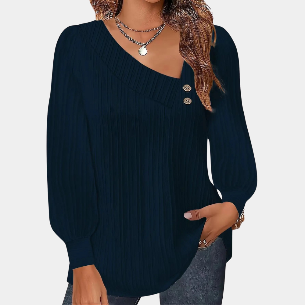 Lorena chique damesblouse – Elegante en stijlvolle blouse met verfijnde details, perfect voor zowel zakelijke als casual gelegenheden. Gemaakt van hoogwaardige stof voor een comfortabele en luxe uitstraling.









