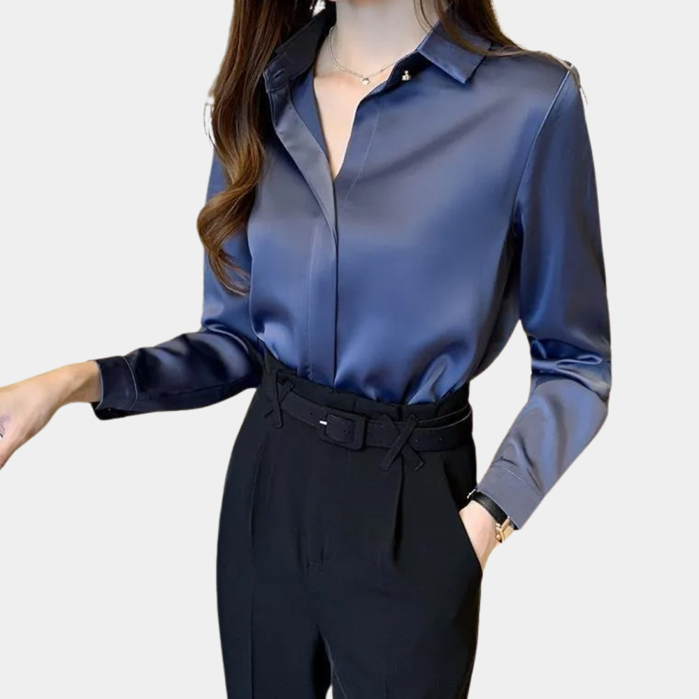 Amanda – Elegante Damesblouse – Vrouwelijk en Stijlvol Design – Perfect voor Werk, Diner of Feestelijke Gelegenheden – Zachte Stoffen voor Optimaal Comfort – Tijdloze Pasvorm met Subtiele Details voor een Chique Look.