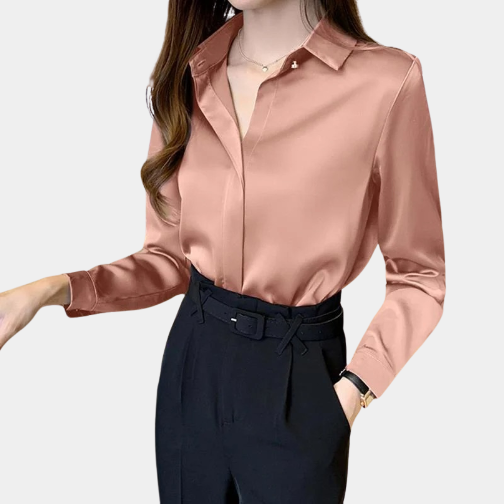 Amanda – Elegante Damesblouse – Vrouwelijk en Stijlvol Design – Perfect voor Werk, Diner of Feestelijke Gelegenheden – Zachte Stoffen voor Optimaal Comfort – Tijdloze Pasvorm met Subtiele Details voor een Chique Look.