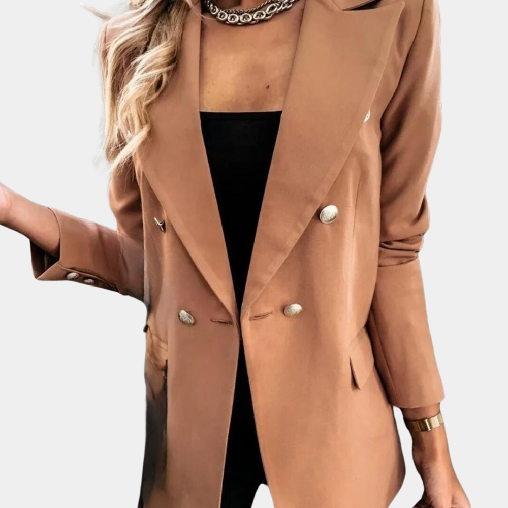 Antonella – Eenvoudige Damesblazer – Tijdloos en Elegant Design – Perfect voor Kantoor, Feest of Casual Chic – Comfortabele Pasvorm met Klassieke Kraag – Ideaal voor een Verfijnde Look in Elk Seizoen.